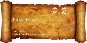 Poth Rita névjegykártya