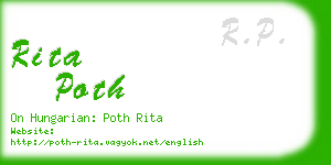 rita poth business card